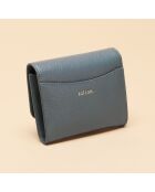 Porte-monnaie en cuir Mona neptune - 110 x 90 x 15 mm