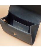 Porte-monnaie en cuir Mona neptune - 110 x 90 x 15 mm