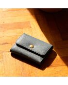 Porte-monnaie en cuir Mona neptune - 110 x 90 x 15 mm