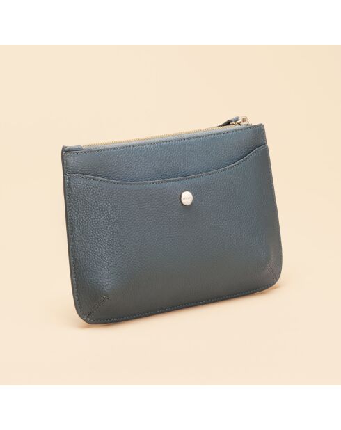 Pochette Bianca en cuir neptune - 20,5x14x3 cm