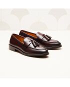 Mokassins Anna aus dunkelbraunem Leder