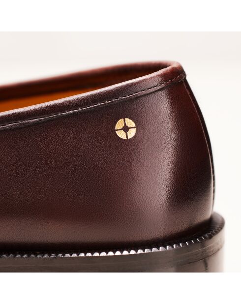 Mokassins Anna aus dunkelbraunem Leder