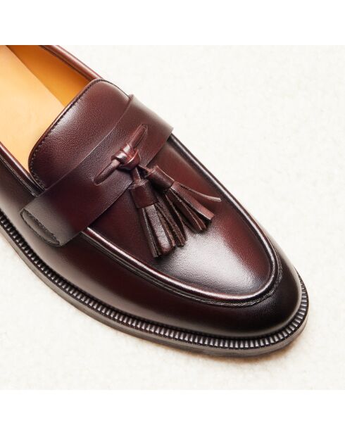 Mokassins Anna aus dunkelbraunem Leder