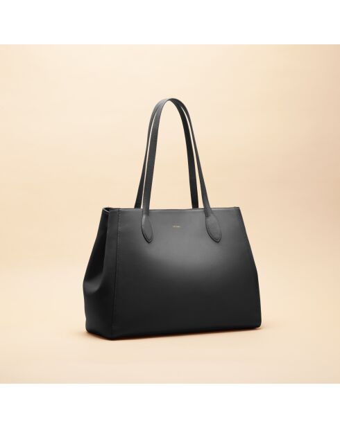 Sac à main Camille en cuir noir - 37,1x27,2x15 cm