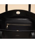 Sac à main Camille en cuir noir - 37,1x27,2x15 cm