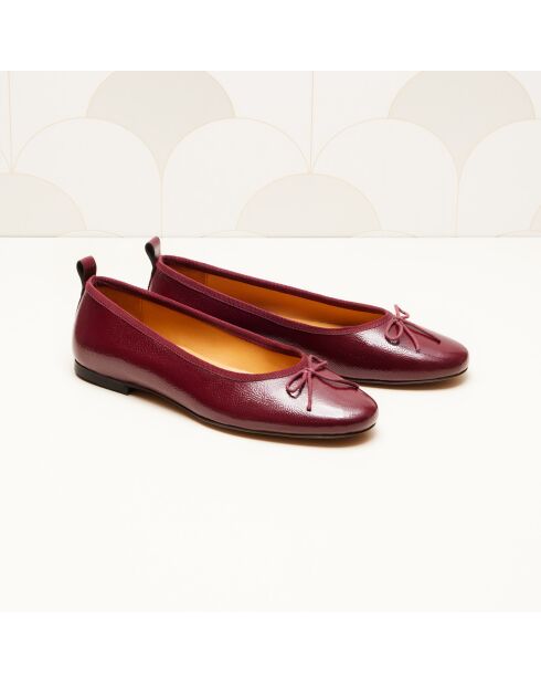 Camille burgunderrote Ballerinas aus Lackleder