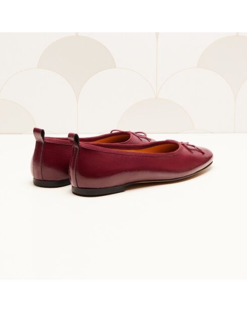 Camille burgunderrote Ballerinas aus Lackleder