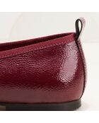 Ballerines en cuir verni Camille bordeaux
