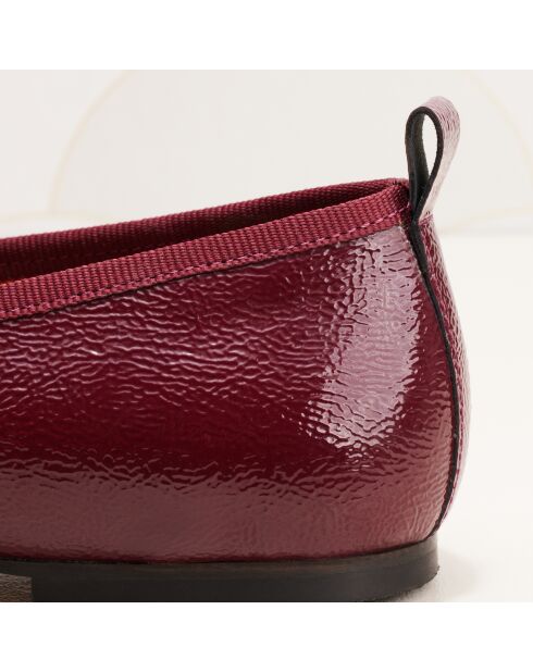 Camille burgunderrote Ballerinas aus Lackleder
