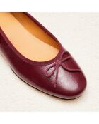 Ballerines en cuir verni Camille bordeaux