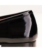 Schwarze Mokassins Elise aus Lackleder