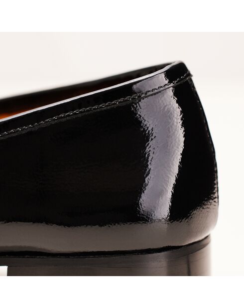 Schwarze Mokassins Elise aus Lackleder