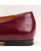 Ballerines en cuir verni Olivia bordeaux