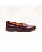 Mocassini Victoire in pelle bordeaux