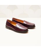 Mocassini Victoire in pelle bordeaux