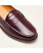 Mocassini Victoire in pelle bordeaux