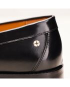 Victoire zwarte leren instappers