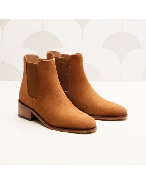 Chelsea suèdeleer Chloé camel