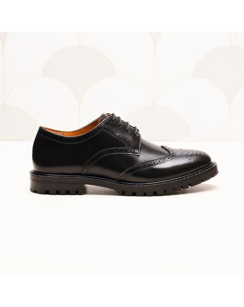 Derbies en cuir Pauline noirs