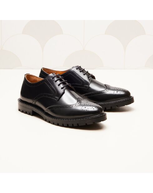 Derbies en cuir Pauline noirs