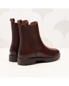 Chelsea en cuir Isaure marron