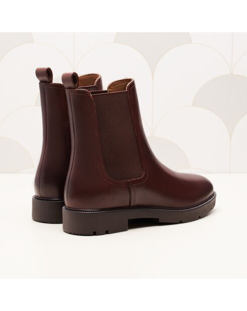 Chelsea en cuir Isaure marron