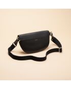 Claudia zwarte leren banaan - 272 x 152 x 50 mm