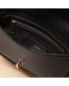 Claudia zwarte leren banaan - 272 x 152 x 50 mm