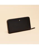 Compagnon en cuir Maya noir - 195 x 100 x 20 mm