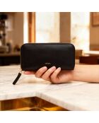 Compagnon en cuir Maya noir - 195 x 100 x 20 mm