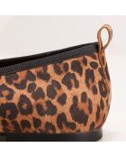 Ballerines en cuir Camille léopard