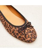 Ballerines en cuir Camille léopard