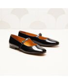 Zwarte ballerina's van lakleer Olivia