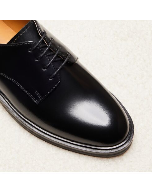 Derbies en cuir Laure noirs