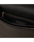 Schwarze Schultertasche aus Leder von Adèle - 280 x 190 x 85 mm