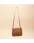 Bandolera Irma de piel coñac - 250 x 175 x 60 mm