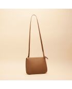 Bandolera Irma de piel coñac - 250 x 175 x 60 mm