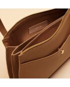 Bandolera Irma de piel coñac - 250 x 175 x 60 mm