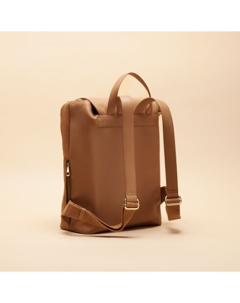 Lola hazelnootleren rugzak - 353 x 260 x 115 mm