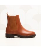 Chelsea en cuir Isaure camel