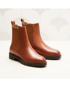 Chelsea en cuir Isaure camel