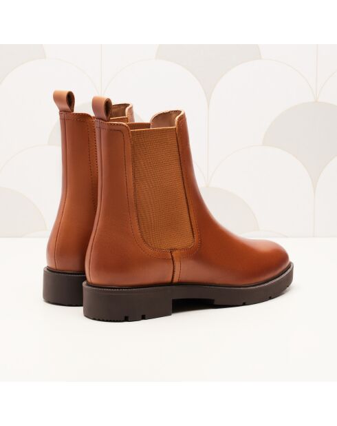 Chelsea en cuir Isaure camel