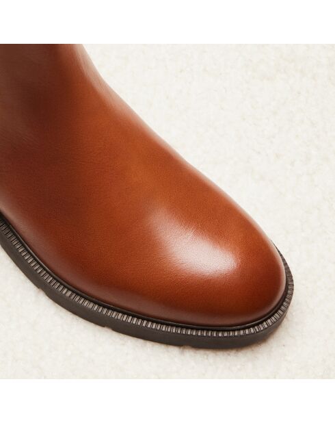 Chelsea en cuir Isaure camel