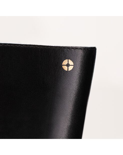 Léna zwarte leren laarzen - Hak: 6,8 cm