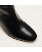 Léna zwarte leren laarzen - Hak: 6,8 cm