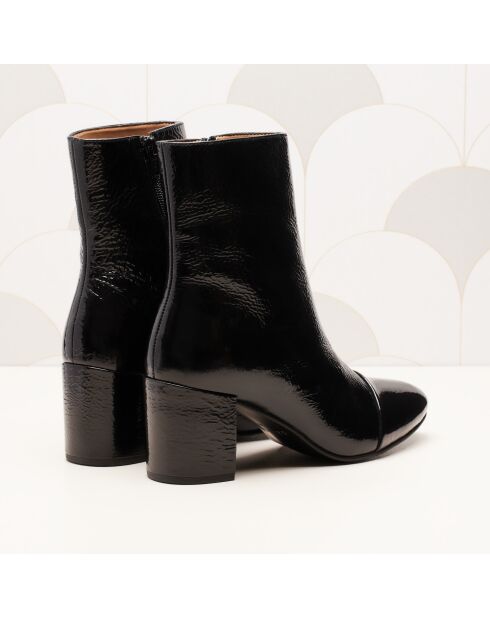 Léna zwarte lakleren laarzen - Hak: 6,8 cm