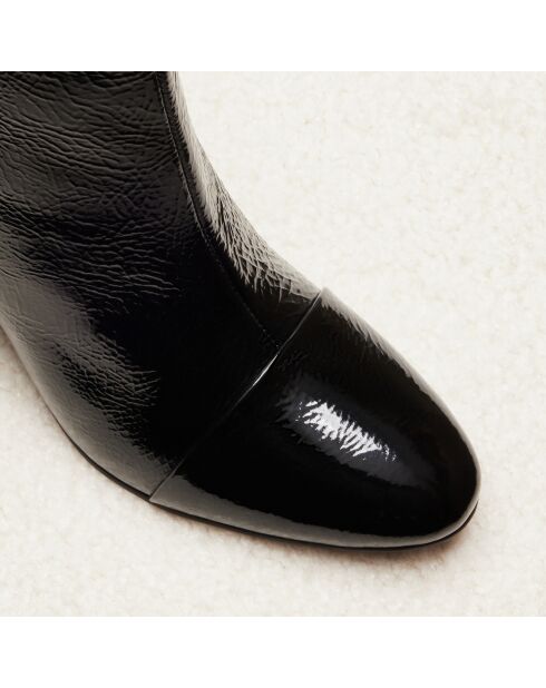 Léna zwarte lakleren laarzen - Hak: 6,8 cm