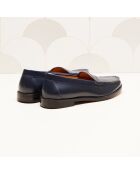 Mocassini Victoire in pelle blu