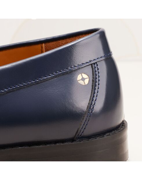 Mocassini Victoire in pelle blu