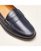 Mocassini Victoire in pelle blu